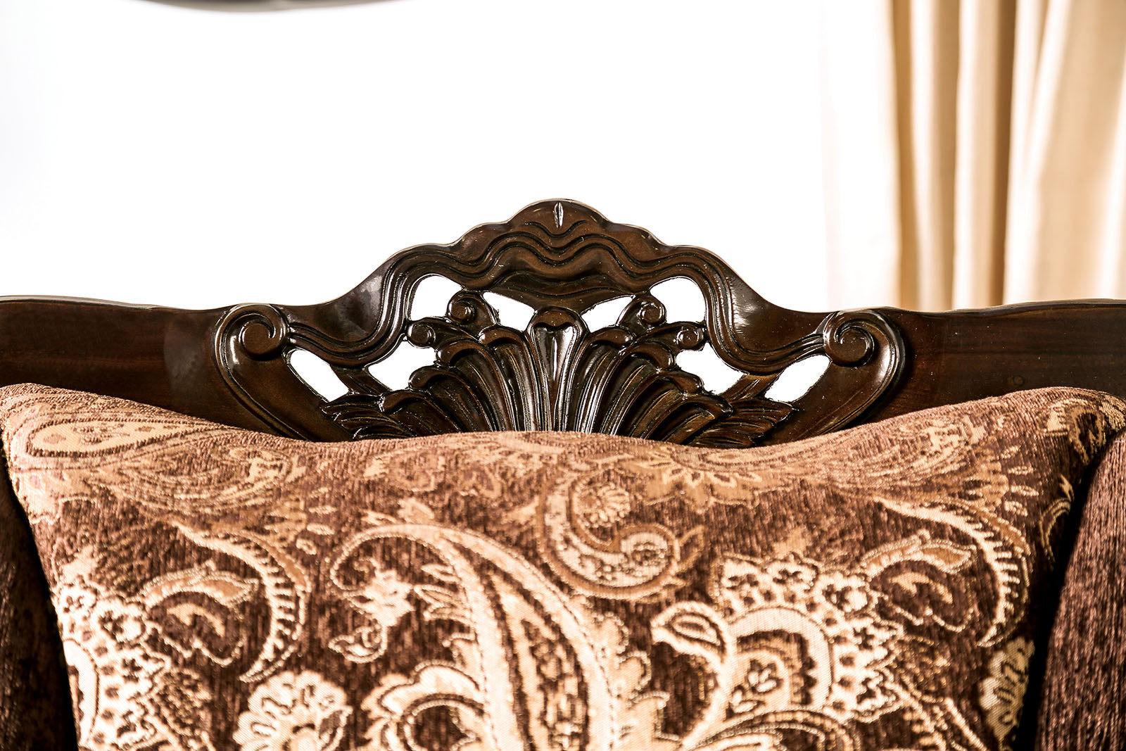 Newdale Brown/Gold Loveseat - Ornate Home