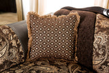 Newdale Brown/Gold Loveseat - Ornate Home