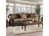 Newdale Brown/Gold Sofa & Loveseat - Ornate Home