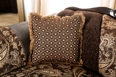 Newdale Brown/Gold Sofa & Loveseat - Ornate Home