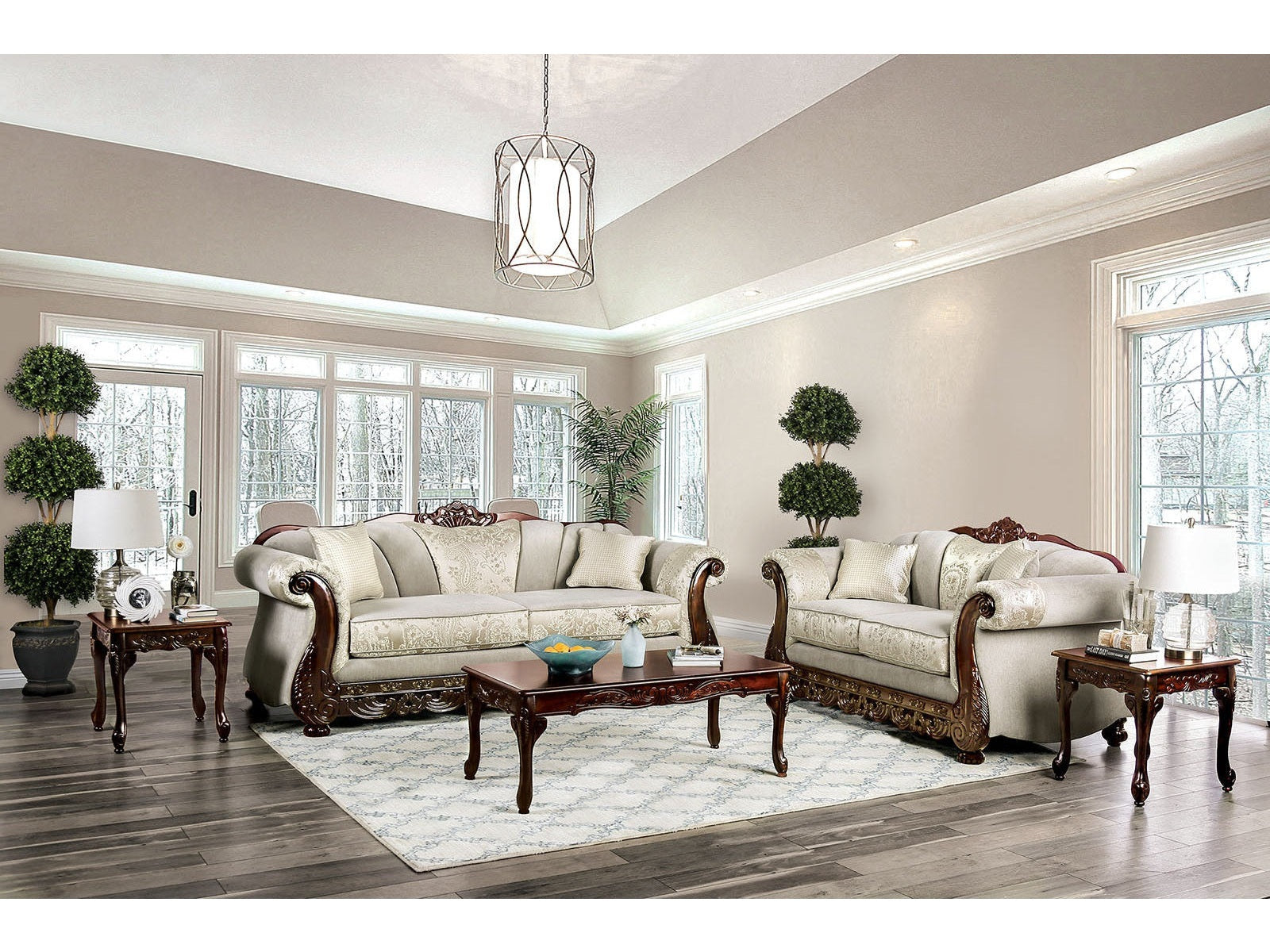 Newdale Ivory Sofa & Loveseat - Ornate Home