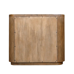 Newell Bronze/Woodtone Natural Wood 2 Door Cabinet - Ornate Home