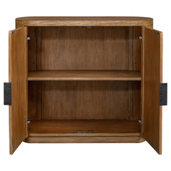 Newell Bronze/Woodtone Natural Wood 2 Door Cabinet - Ornate Home