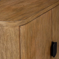 Newell Bronze/Woodtone Natural Wood 2 Door Cabinet - Ornate Home