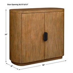 Newell Bronze/Woodtone Natural Wood 2 Door Cabinet - Ornate Home