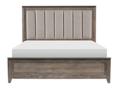 Newell Gray/Oak Eastern King Bed - Ornate Home