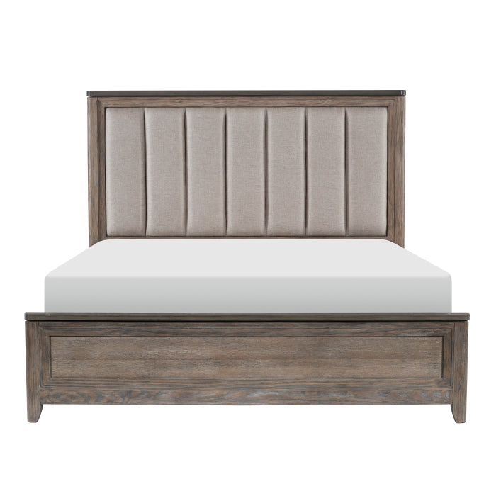 Newell Gray/Oak Eastern King Bed - Ornate Home