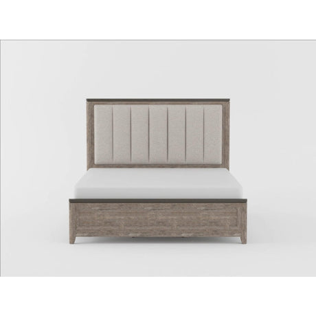 Newell Gray/Oak Eastern King Bed - Ornate Home