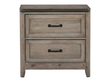 Newell Gray/Oak Nightstand - Ornate Home