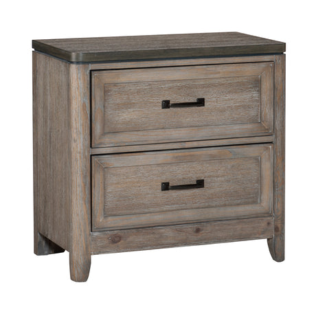 Newell Gray/Oak Nightstand - Ornate Home