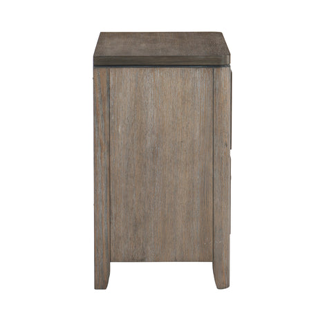 Newell Gray/Oak Nightstand - Ornate Home