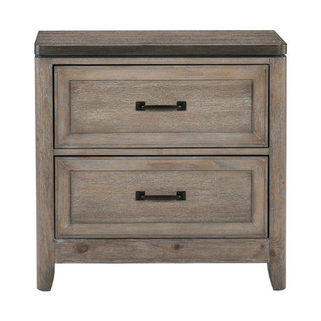 Newell Gray/Oak Nightstand - Ornate Home