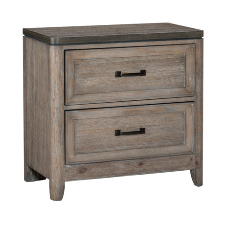 Newell Gray/Oak Nightstand - Ornate Home