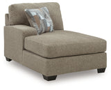 Newellen Hemp 3-Piece Sectional and Oversized Ottoman (Online Special Price) - Ornate Home