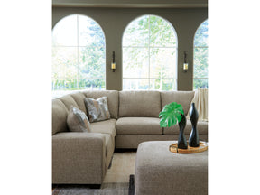Newellen Hemp 3-Piece Sectional and Oversized Ottoman (Online Special Price) - Ornate Home