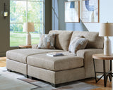 Newellen Hemp 3-Piece Sectional and Oversized Ottoman (Online Special Price) - Ornate Home