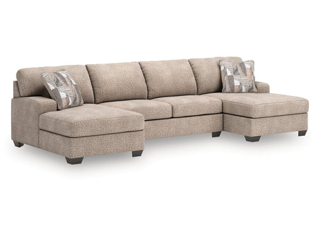 Newellen Hemp 3-Piece Sectional with Double Chaise - Ornate Home