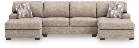 Newellen Hemp 3-Piece Sectional with Double Chaise - Ornate Home