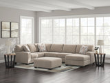 Newellen Hemp 3-Piece Sectional with Right Chaise - Ornate Home