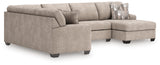 Newellen Hemp 3-Piece Sectional with Right Chaise - Ornate Home