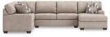 Newellen Hemp 3-Piece Sectional with Right Chaise - Ornate Home