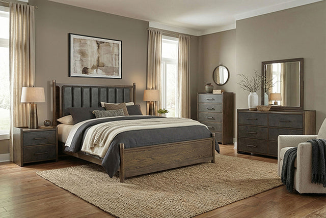 Newent Dark Walnut Queen Bed - Ornate Home