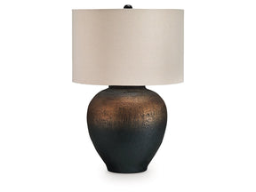 Newgerhard Brown/Black Metal Table Lamp (1/CN) (Online Special Price) - Ornate Home