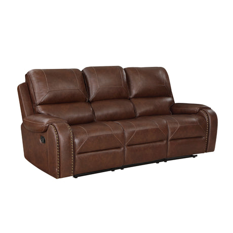 Newnan Brown Double Reclining Sofa - Ornate Home