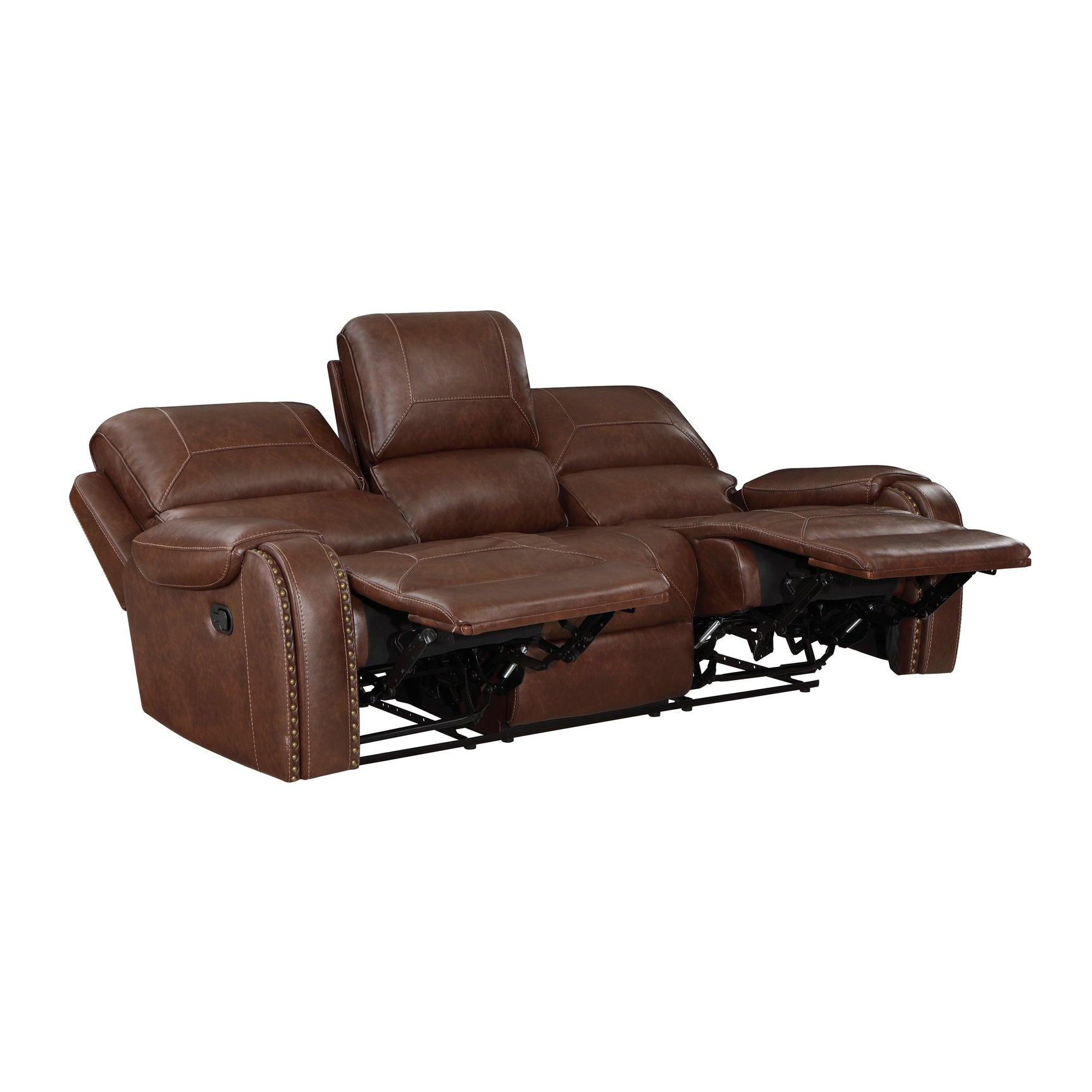 Newnan Brown Double Reclining Sofa - Ornate Home