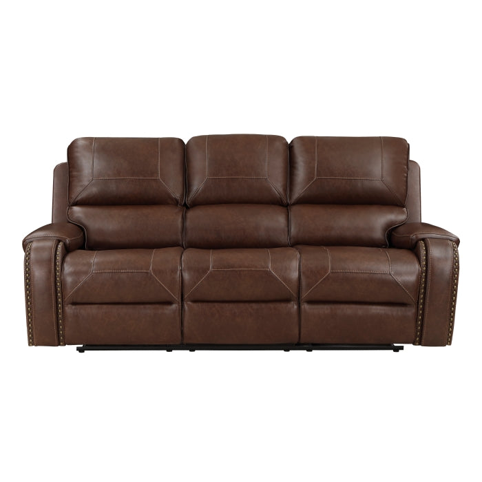 Newnan Brown Double Reclining Sofa - Ornate Home