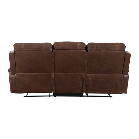 Newnan Brown Double Reclining Sofa - Ornate Home