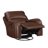 Newnan Brown  Swivel Glider Reclining Chair - Ornate Home