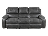 Newnan Gray Double Reclining Sofa - Ornate Home