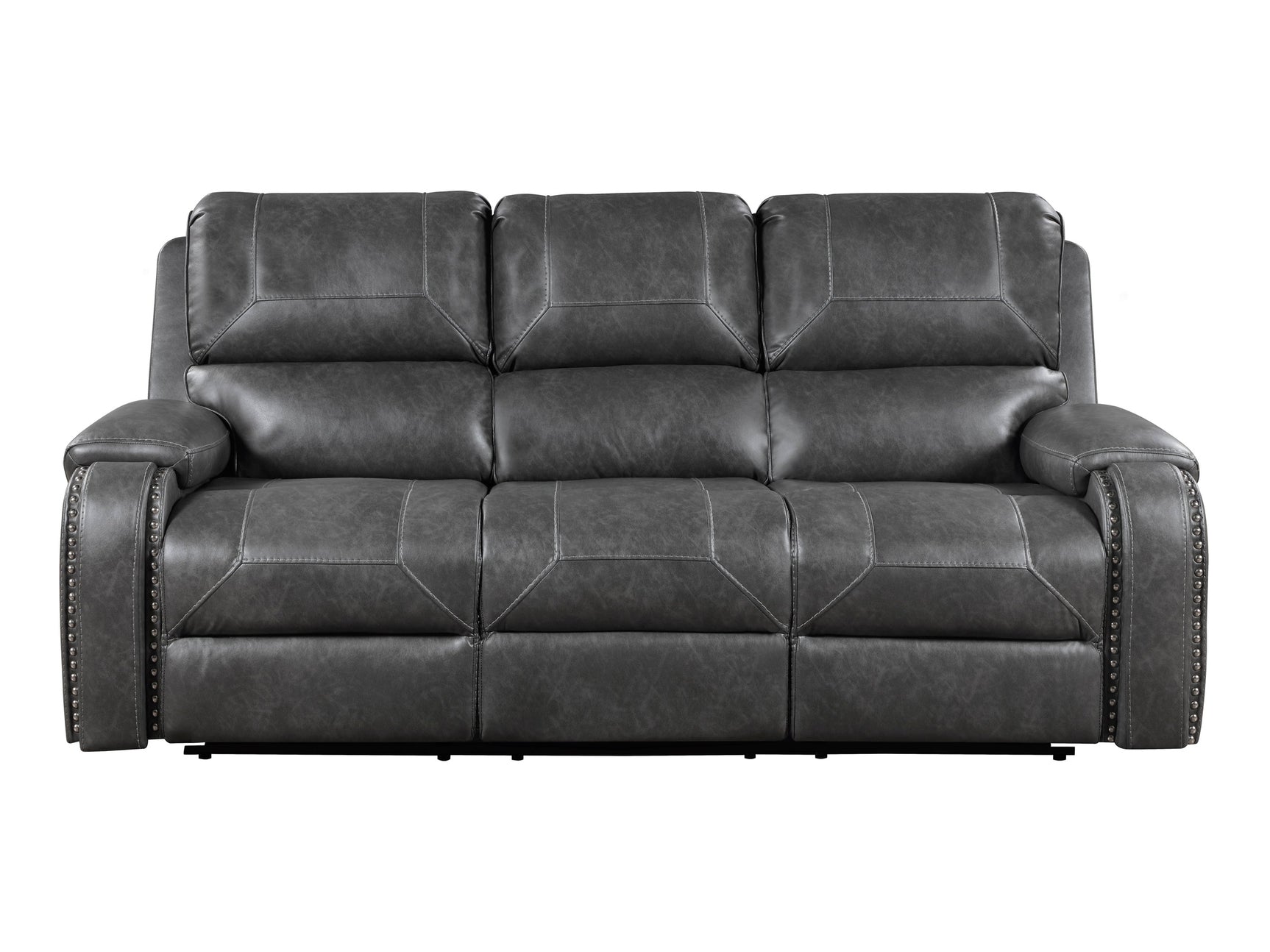 Newnan Gray Double Reclining Sofa - Ornate Home