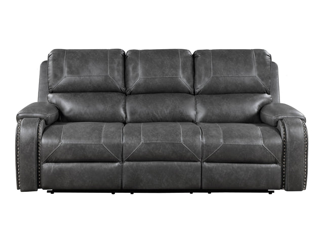Newnan Gray Double Reclining Sofa - Ornate Home