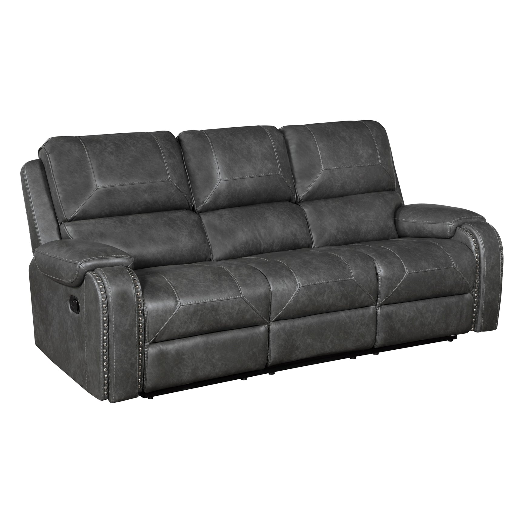 Newnan Gray Double Reclining Sofa - Ornate Home