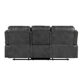 Newnan Gray Double Reclining Sofa - Ornate Home