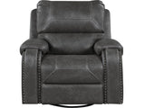 Newnan Gray Swivel Glider Reclining Chair - Ornate Home