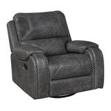 Newnan Gray Swivel Glider Reclining Chair - Ornate Home