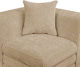 Newport Beige 114" Chenille Fabric Upholstered 3-Piece Armless Modular Sofa - Ornate Home