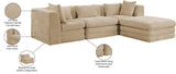 Newport Beige 114" Chenille Fabric Upholstered 4-Piece Modular Sectional - Ornate Home