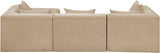 Newport Beige 114" Chenille Fabric Upholstered 4-Piece Modular Sectional - Ornate Home