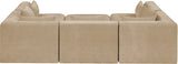 Newport Beige 114" Chenille Fabric Upholstered 6-Piece Modular Sectional - Ornate Home