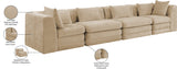 Newport Beige 152" Chenille Fabric Upholstered 4-Piece Modular Sofa - Ornate Home