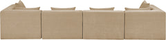 Newport Beige 152" Chenille Fabric Upholstered 4-Piece Modular Sofa - Ornate Home