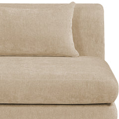 Newport Beige 152" Chenille Fabric Upholstered 5-Piece L Shaped Modular Sectional - Ornate Home