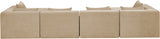 Newport Beige 152" Chenille Fabric Upholstered 6-Piece Modular Sectional - Ornate Home