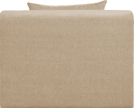 Newport Beige Fabric Upholstered Modular Armless Chair - Ornate Home