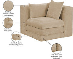 Newport Beige Fabric Upholstered Modular Corner Chair - Ornate Home