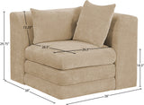 Newport Beige Fabric Upholstered Modular Corner Chair - Ornate Home